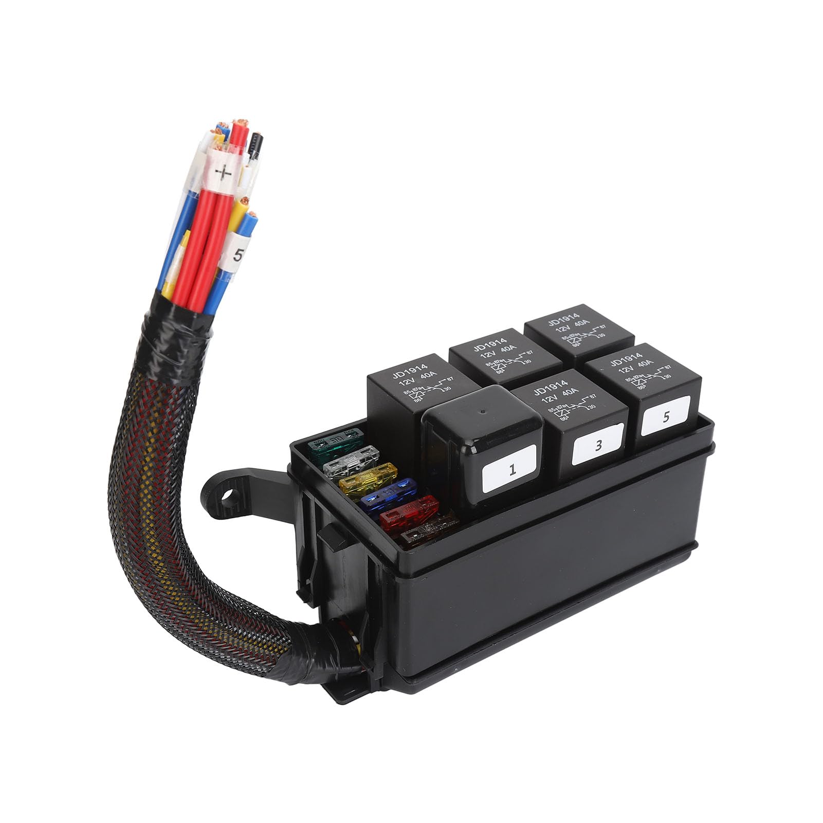 12 V Relaisbox , 6pcs 4 Pin vor Verkabeltes Relaisbox mit 2 Klemmsperrenabdeckungen, Universal Block und Relay Kit für Automobilmotor 12 V Relaisbox , 6pcs 4 Pin vor Verkabeltes Relaisbox mit 2 Klemmsperrenabdeckungen, Universal Block und Relay Kit für Automobilmotor von Xiuganpo