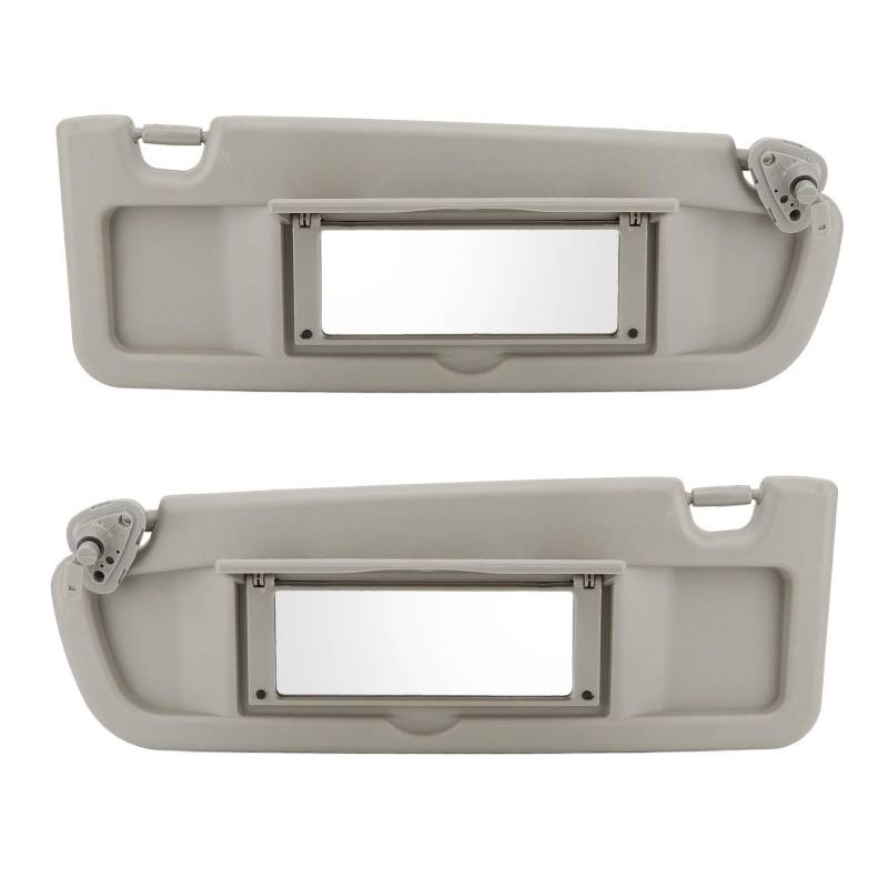 2 Stück Stilvolles Design Auto Sonnenblende Robust für 2006 Bis 2011, Ideale Passform Links und Rechts Sonnenblende, PVC-PC-Kunststoff-Doppelseitiger Schutz Auto Grau von Xiuganpo