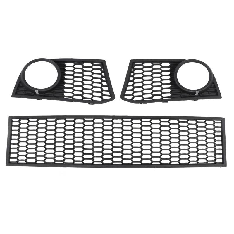 3pcs Vordere Stoßfängermitte Unterer Kühlergrill und Nebelscheibe Lünette Kühlergrill 51117906198 für 5 Serie F10 2011 Bis 2013, ABS -Material Complete Teile Vordere Kühlergrill von Xiuganpo