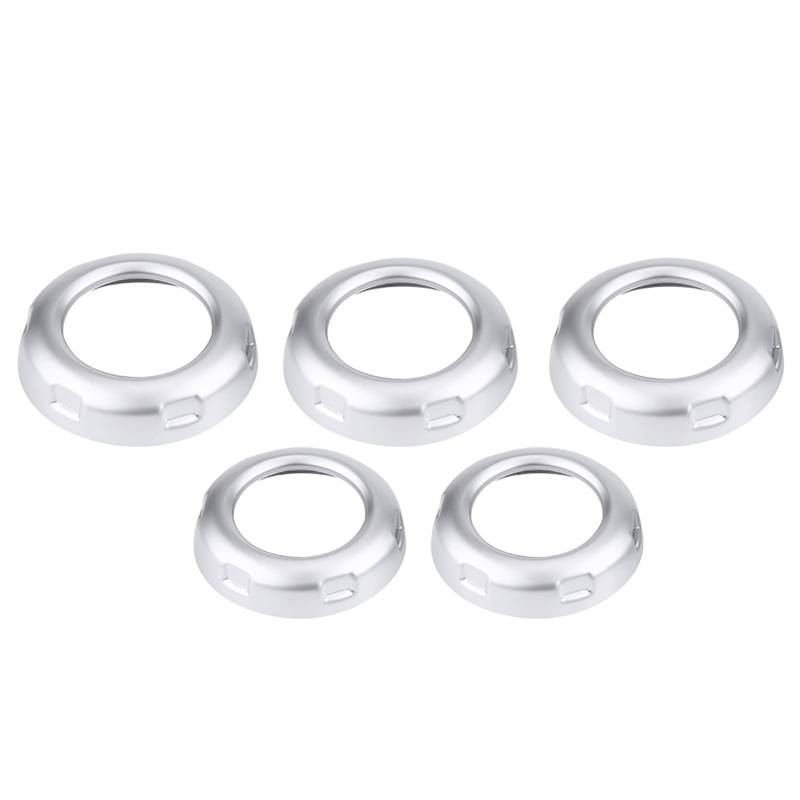 Xiuganpo 5pcs Stylish Decor Chrom Volumen- und Klimaanlagenknöpfe für Discovery 4 LR4 2010 Bis 2016 RRS 2010 Bis 2013 2 2013 Bis 2015, Deluxe ABS Chrome Material von Xiuganpo