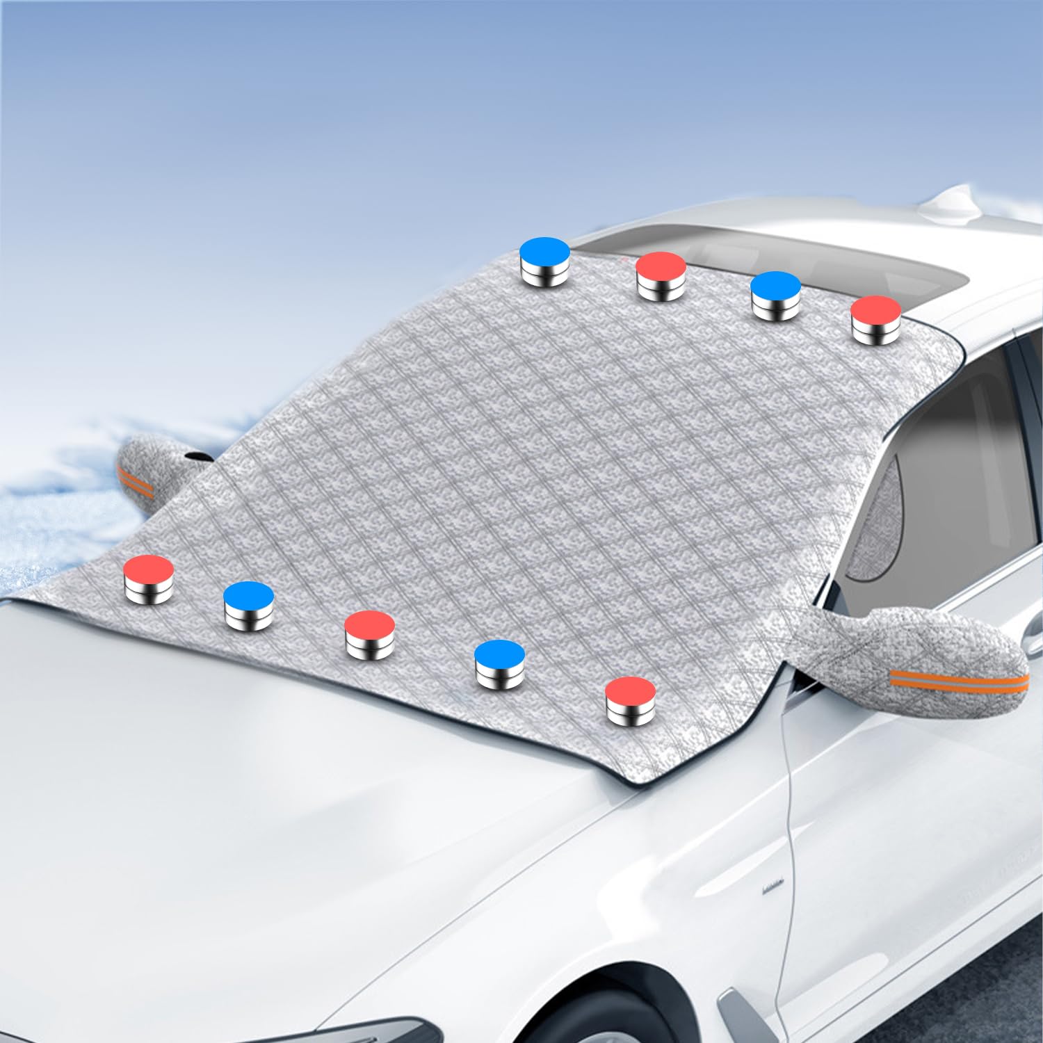 Xiujuers Windschutzscheibenabdeckung, 160x120CM Frontscheibenabdeckung Winter, Scheibenabdeckung Auto Winter, Frostschutz Auto Frontscheibe, Schutz vor Schnee, Frost, UV-Strahlen, Sonnenlicht, Staub Xiujuers Windschutzscheibenabdeckung, 160x120CM Frontscheibenabdeckung Winter, Scheibenabdeckung Auto Winter, Frostschutz Auto Frontscheibe, Schutz vor Schnee, Frost, UV-Strahlen, Sonnenlicht, Staub von Xiujuers