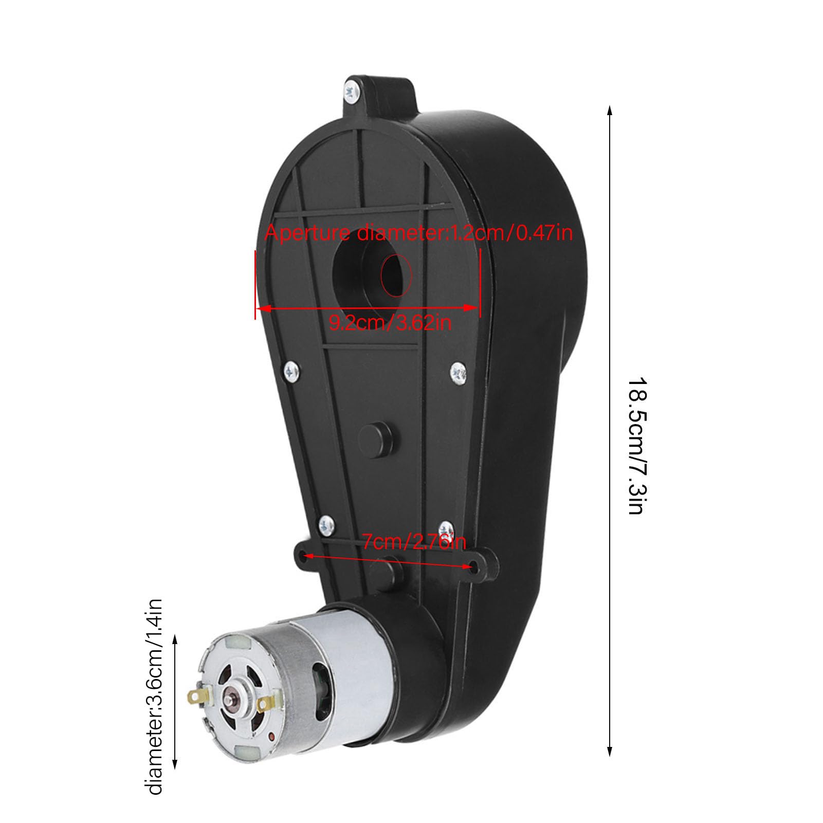Xixian Getriebe für Kids Electric Car, Heckmotor für Fernbedienungsautos, Hohe Geschwindigkeit, Niedriges Geräusch, Verschleiß-resistent, 6 V 20000 U/Min (mit Metallgetriebe und (6v20000 rev) von Xixian