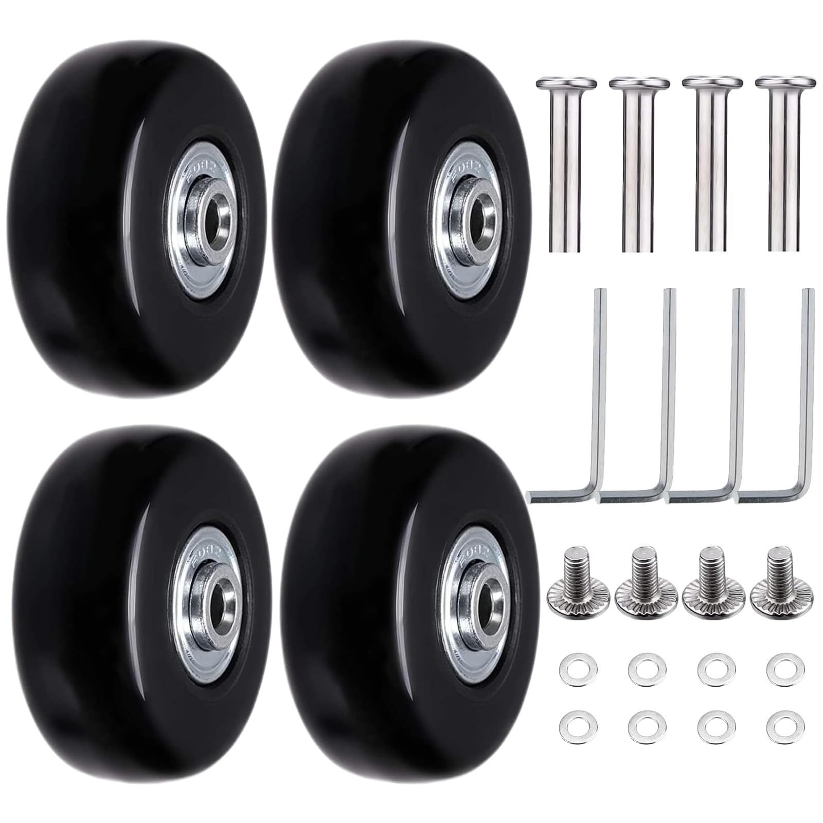 Xmart 4 Stück Gepäck Ersat Wheel Kofferrollen Trolley Ersatzrollen 50 * 18 mm Koffer Ersatzräder mit Metall Achsen Ersatzteile Gepäckkoffer Räder Gummi Luggage Wheels Replacement Koffer Rollen Ersatz Xmart 4 Stück Gepäck Ersat Wheel Kofferrollen Trolley Ersatzrollen 50 * 18 mm Koffer Ersatzräder mit Metall Achsen Ersatzteile Gepäckkoffer Räder Gummi Luggage Wheels Replacement Koffer Rollen Ersatz von Xmart