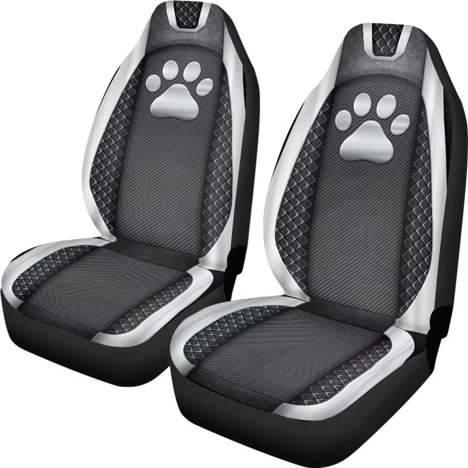 Xoenoiee Hundepfote Mesh Print 2 Stück Auto Sitzbezug für Frauen Auto Sitzbezüge, Universal Fit Soft Bucket Auto Seat Protector Covers Xoenoiee Hundepfote Mesh Print 2 Stück Auto Sitzbezug für Frauen Auto Sitzbezüge, Universal Fit Soft Bucket Auto Seat Protector Covers von Xoenoiee