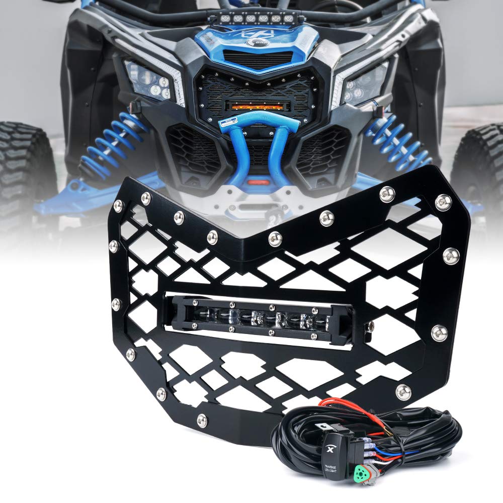 Xprite Schwarzes Stahlgitter mit 20,3 cm LED-Lichtleiste für Can-Am Maverick X3 Xprite Schwarzes Stahlgitter mit 20,3 cm LED-Lichtleiste für Can-Am Maverick X3 von Xprite