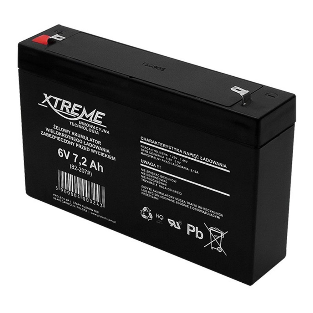 Xtreme Lead battery gel battery lead acid battery (6 V 7.2 Ah) von Xtreme