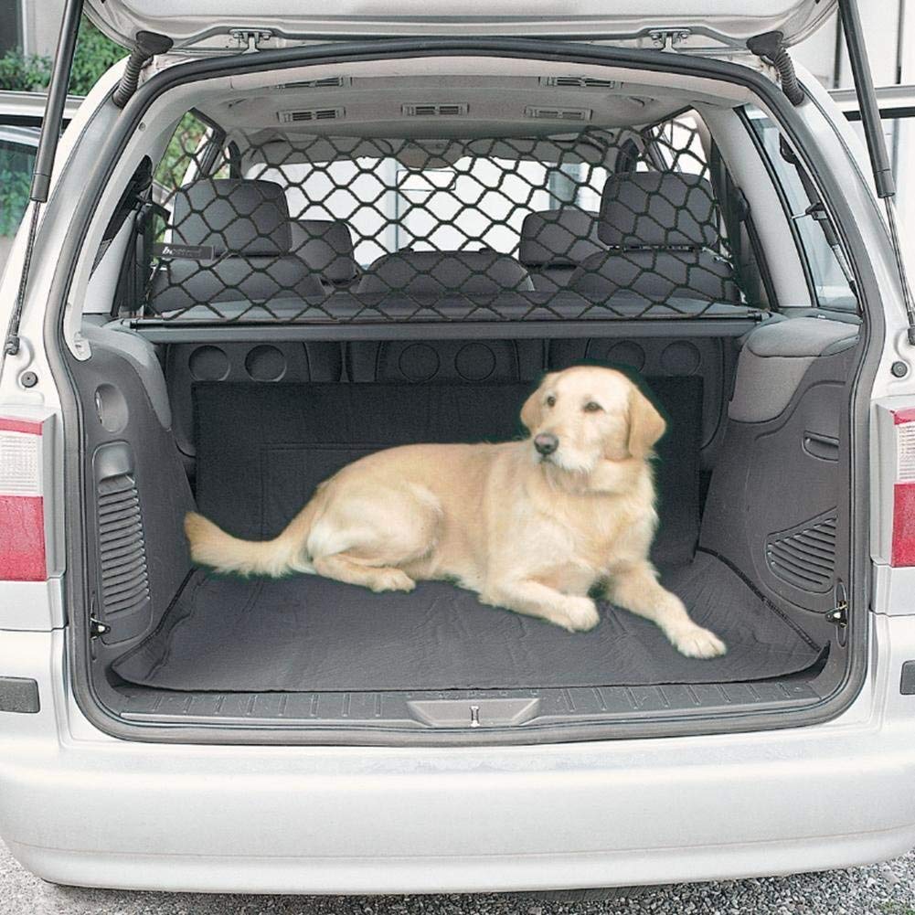 XuBa Praktisches Trennnetz für den Kofferraum von Haustieren, Zaun, Sicherheitsbarriere Hundenetz Auto Schutz Barriere Haustier Auto 120 x 70 cm von XuBa