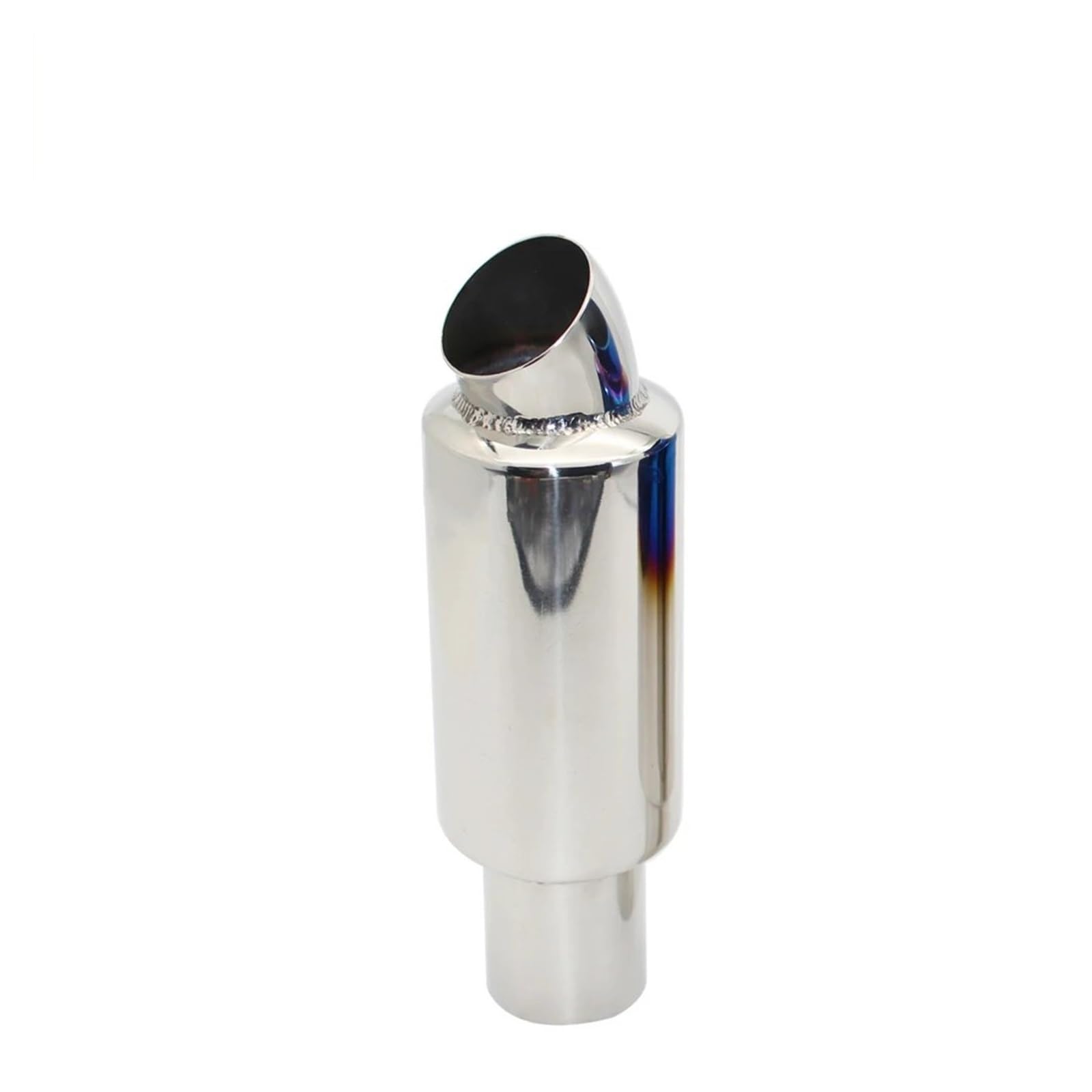 Auto Motorrad Styling Auspuffanlage Schalldämpfer Endrohr Spitze Universal Edelstahl ID 51mm 63mm 76mm Auspuffspitzen Auspufftopf (Color : Silver 76MM) von XuYingBhd