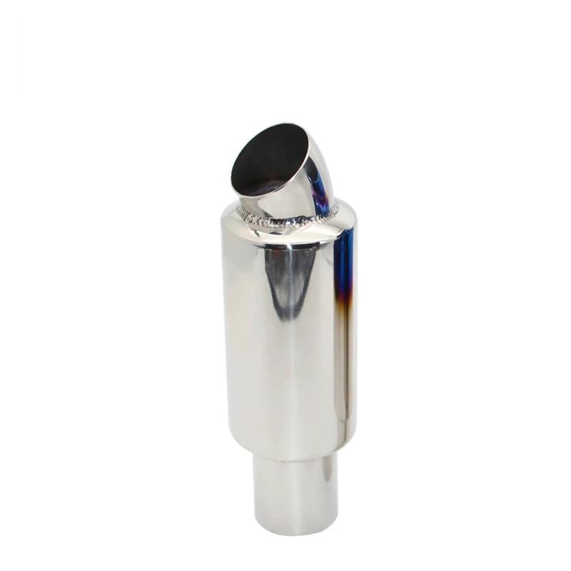 Auto Motorrad Styling Auspuffanlage Schalldämpfer Endrohr Spitze Universal Edelstahl ID 51mm 63mm 76mm Auspuffspitzen Auspufftopf (Color : Silver 76MM) von XuYingBhd