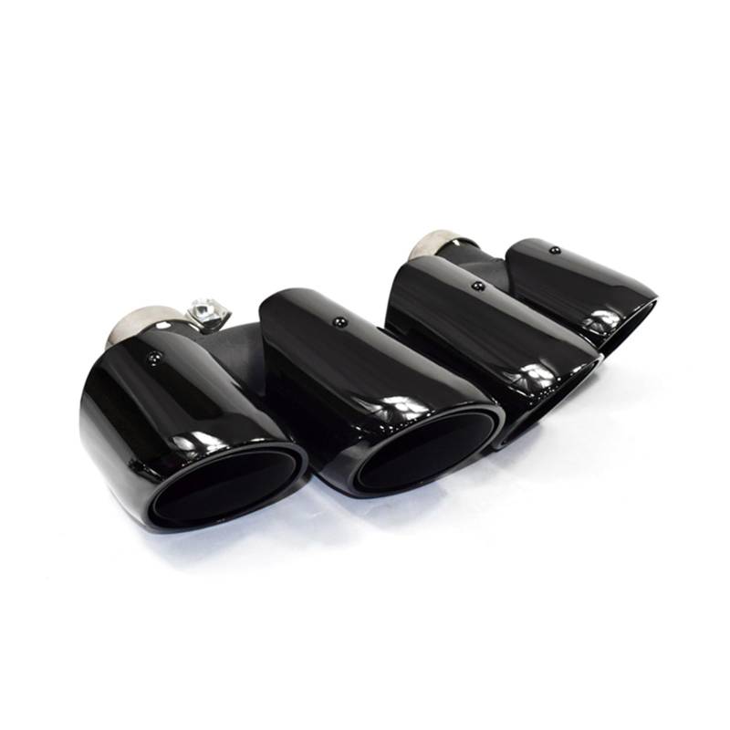 Endschalldämpfer Auspuffendrohr 1 Paar Dual Outlet Endrohre Schalldämpfer Spitze Endrohre Auspuff System Düsen Für Macan 2014 2015 2016 2017(S Black) von XuYingBhd