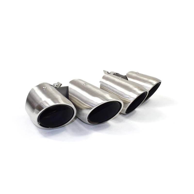 Endschalldämpfer Auspuffendrohr 1 Paar Dual Outlet Endrohre Schalldämpfer Spitze Endrohre Auspuff System Düsen Für Macan 2014 2015 2016 2017(S Silver A) von XuYingBhd