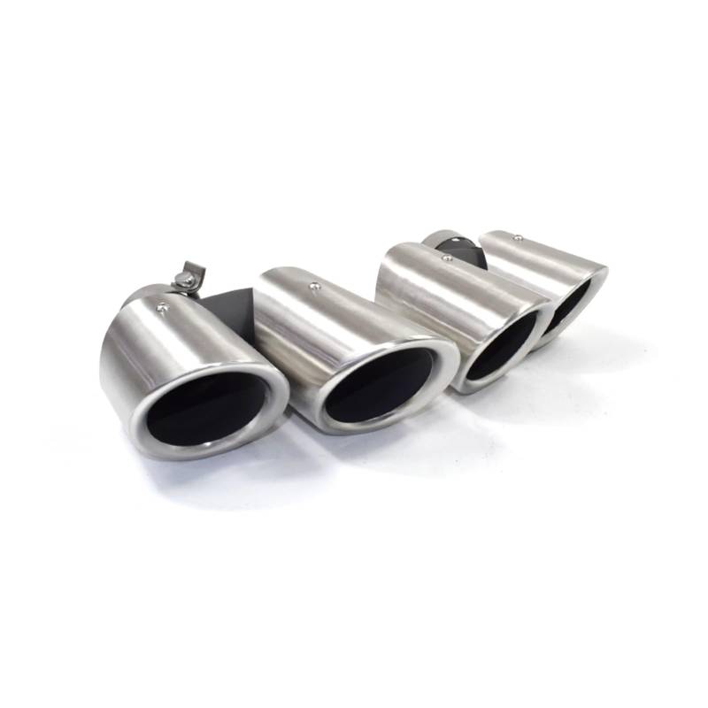 Endschalldämpfer Auspuffendrohr 1 Paar Dual Outlet Endrohre Schalldämpfer Spitze Endrohre Auspuff System Düsen Für Macan 2014 2015 2016 2017(Silver A) von XuYingBhd