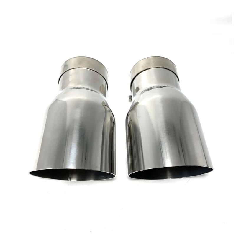 Endschalldämpfer Auspuffendrohr 1 Stück Auto Auspuff Endrohr Helle Edelstahl Bevel Shinny Schalldämpfer Spitze(67mm in-114mm Out) von XuYingBhd