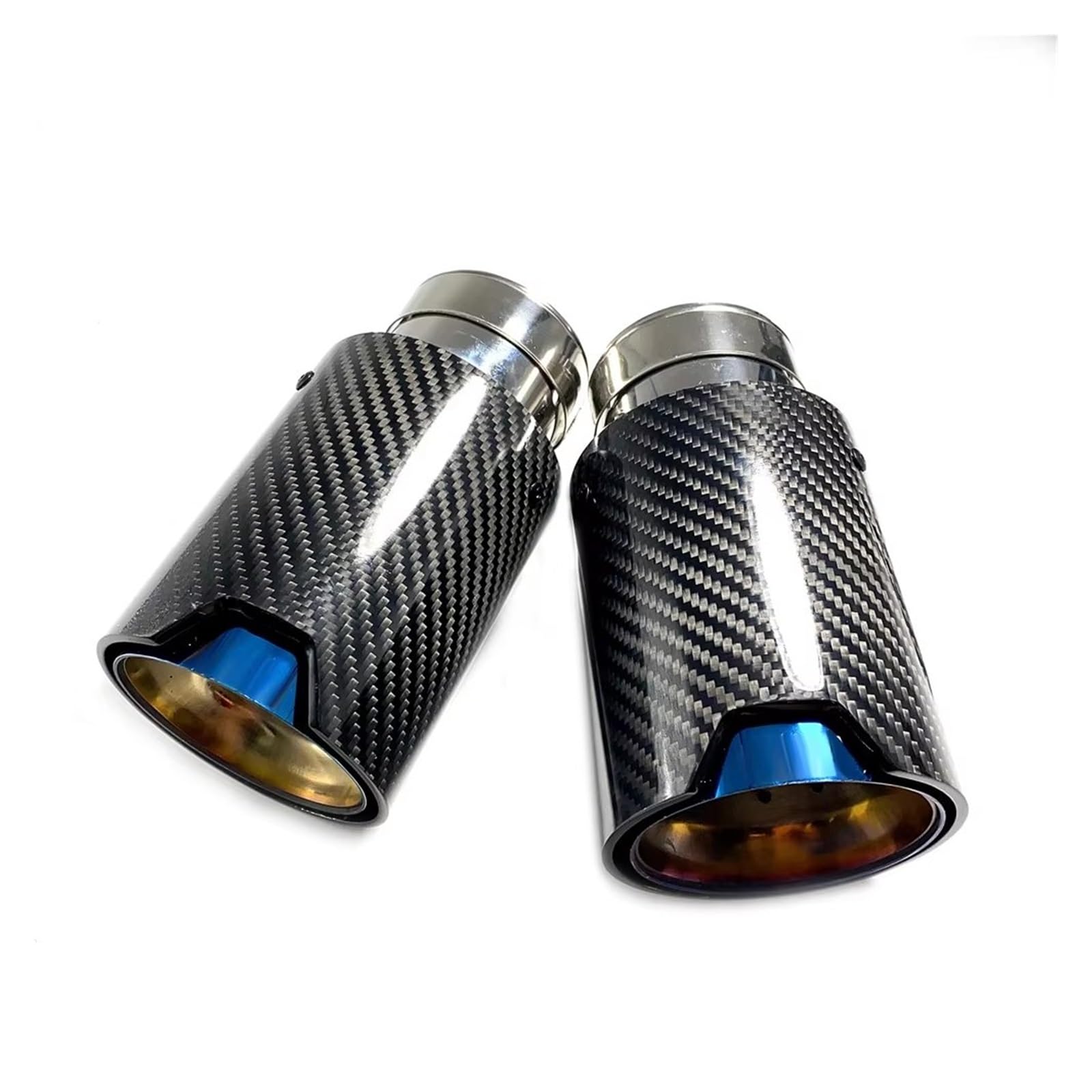 Endschalldämpfer Auspuffendrohr 1 Stück Auto-Auspuffblende Blau Carbon Fiber Auspuff Schalldämpfer Endrohr Für M Für Serie Für E46 Für E60(ID 73MM-OD 93MM) von XuYingBhd