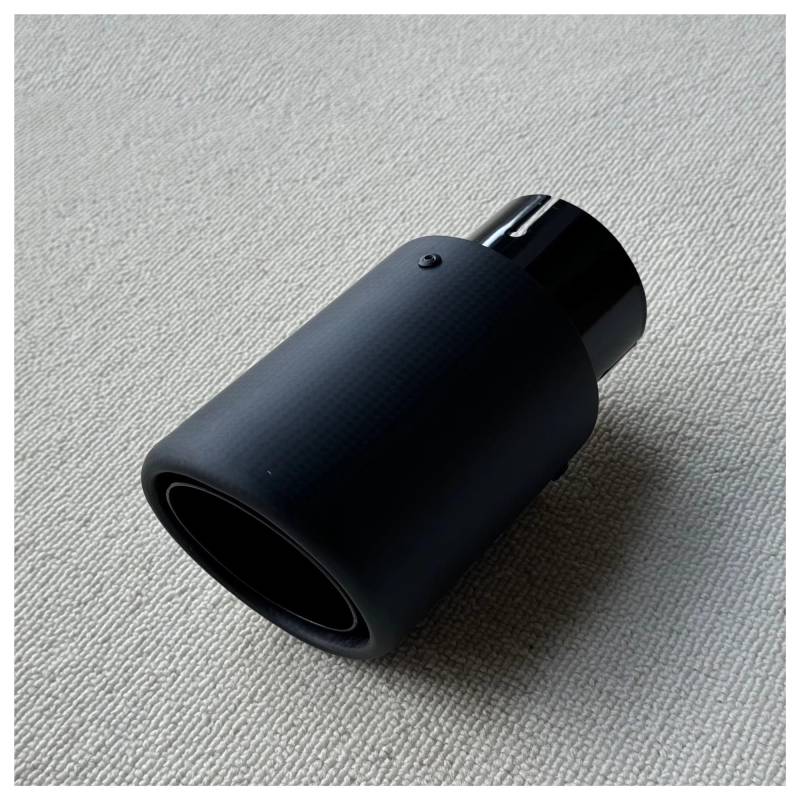 Endschalldämpfer Auspuffendrohr 1 Stück Auto-Auspuffspitzen Schwarze Rohrrolle Matt Carbon Fiber Tail End Schalldämpfer Endrohr Für Alle Autos(114MM Outlet Size) von XuYingBhd