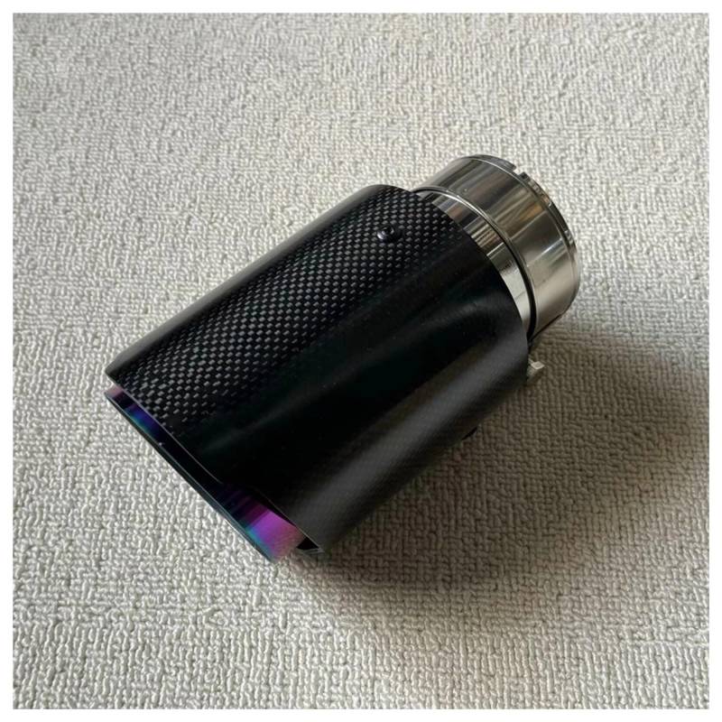Endschalldämpfer Auspuffendrohr 1 Stück Auto Glossy Carbon Fiber Schalldämpfer System Rohr Universal Lila Edelstahl Auspuff TIPP Teile(63MM IN 114MM Out) von XuYingBhd