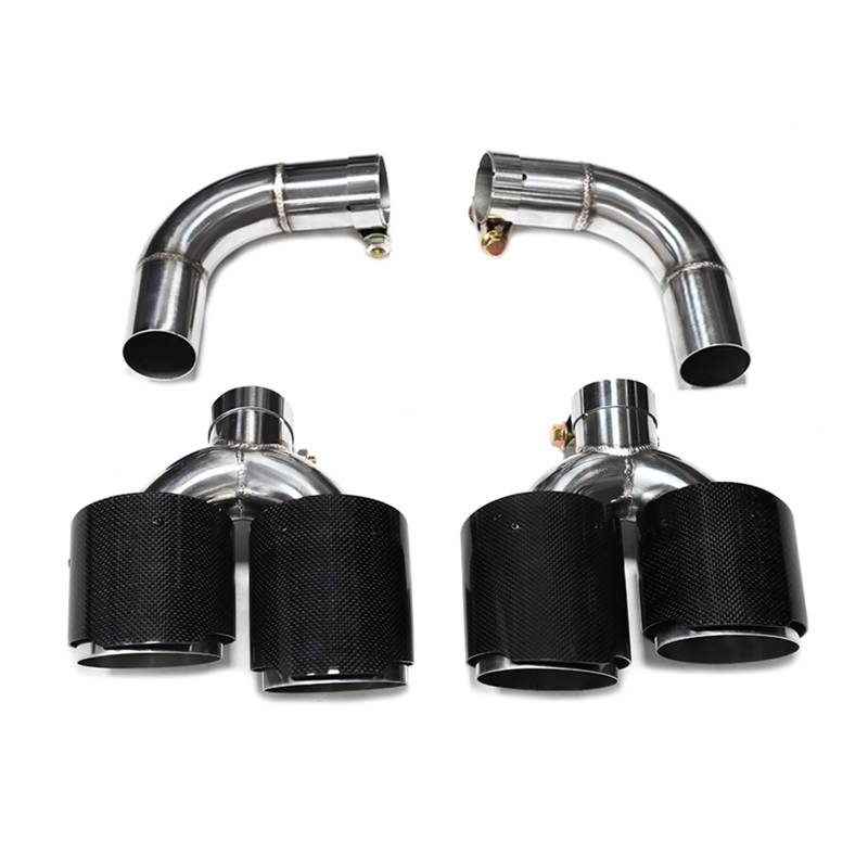 Endschalldämpfer Auspuffendrohr Auto-Auspuffspitze Quad-Kohlefaser-Schalldämpferspitze Endrohr Auspuffanlage Düse Für Q5 2021 2022 2023 2024(Carbon Fiber) von XuYingBhd