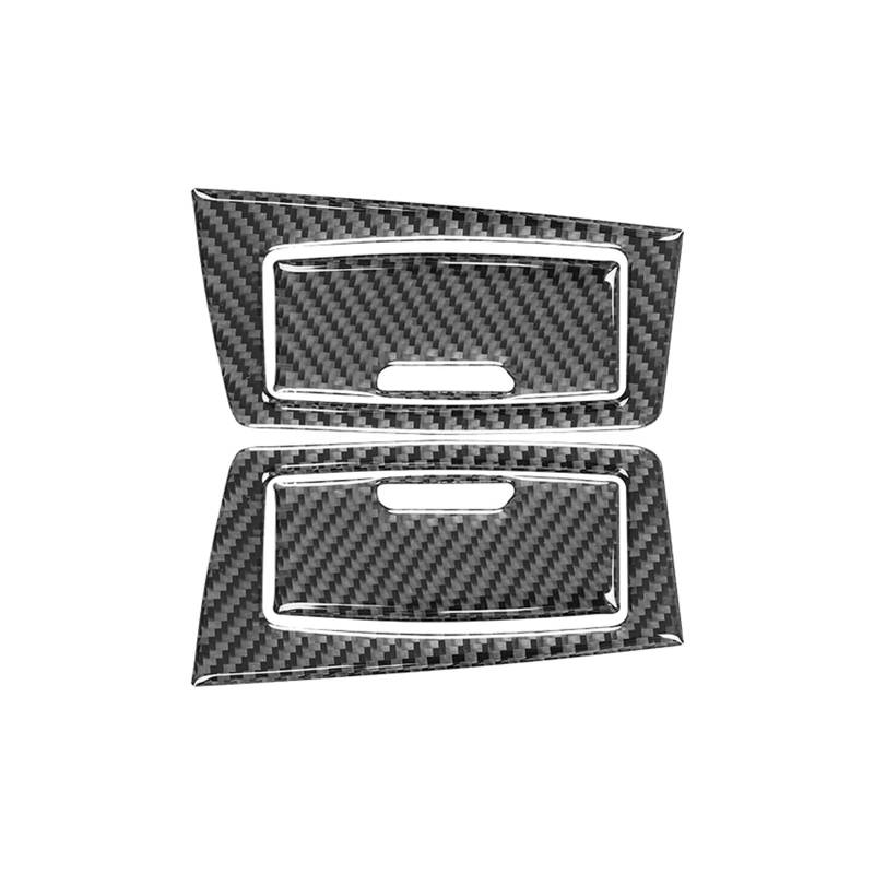 Innenverkleidung Schaltblende Für 3 Serie Für F30 2013 2014 2015 2016 2017 2018 Carbon Fiber Innen Auto Hinten Tür Armlehne Lagerung Box Trim Abdeckung Rahmen Aufkleber(Black) von XuYingBhd