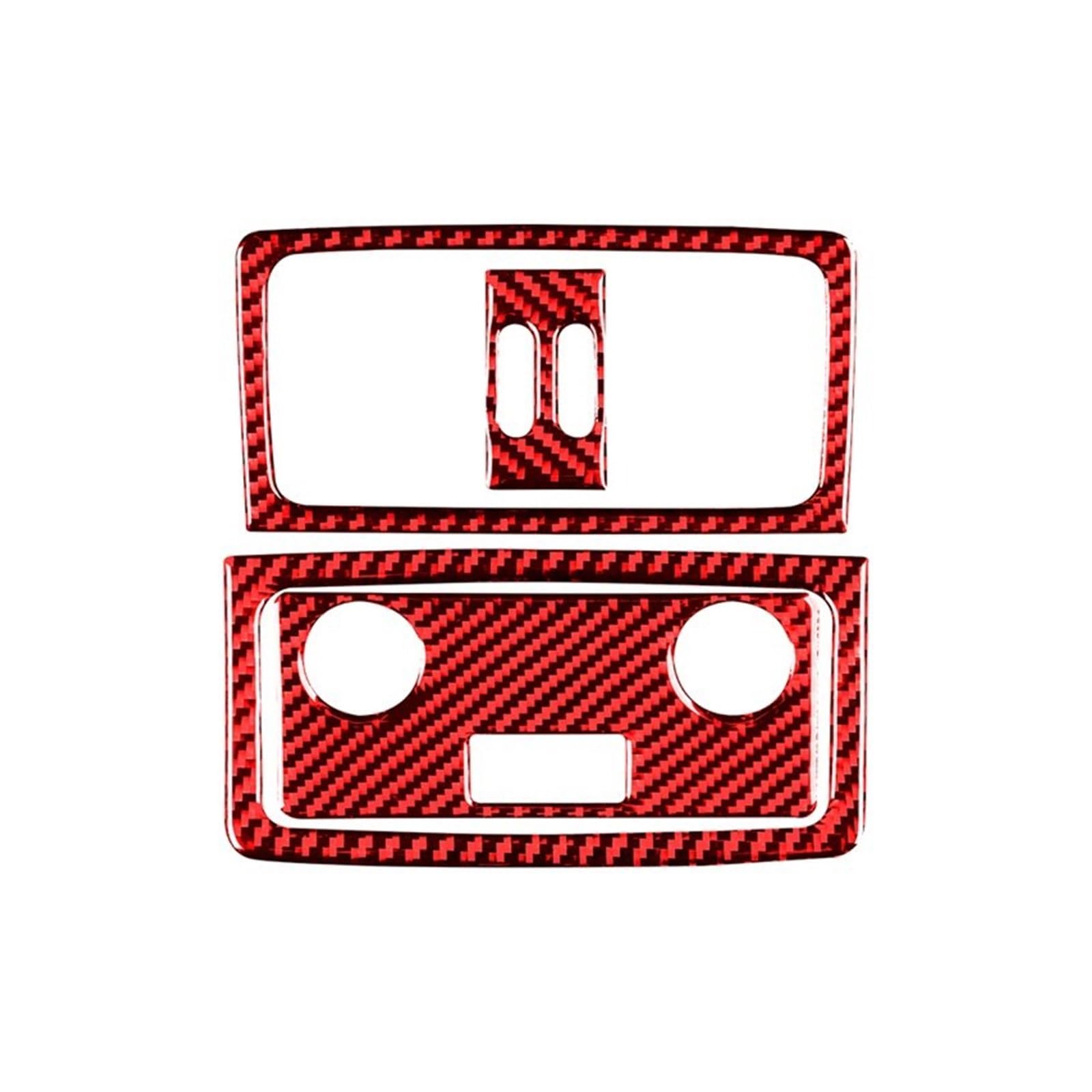 Innenverkleidung Schaltblende Für 5 Serie Für E60 2004 2005 2006 2007 2008 2009 2010 Auto Carbon Fiber Innen Auto Hinten Auspuff Vent Panel Trim Rahmen Abdeckung Dekor(Style A(Red)) von XuYingBhd