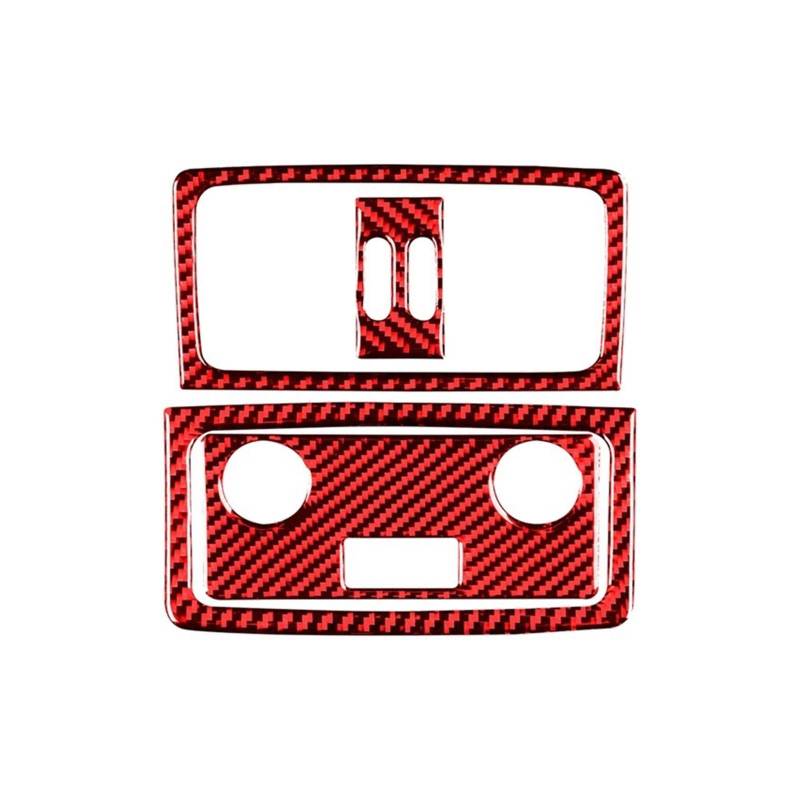 Innenverkleidung Schaltblende Für 5 Serie Für E60 2004 2005 2006 2007 2008 2009 2010 Auto Carbon Fiber Innen Auto Hinten Auspuff Vent Panel Trim Rahmen Abdeckung Dekor(Style A(Red)) von XuYingBhd