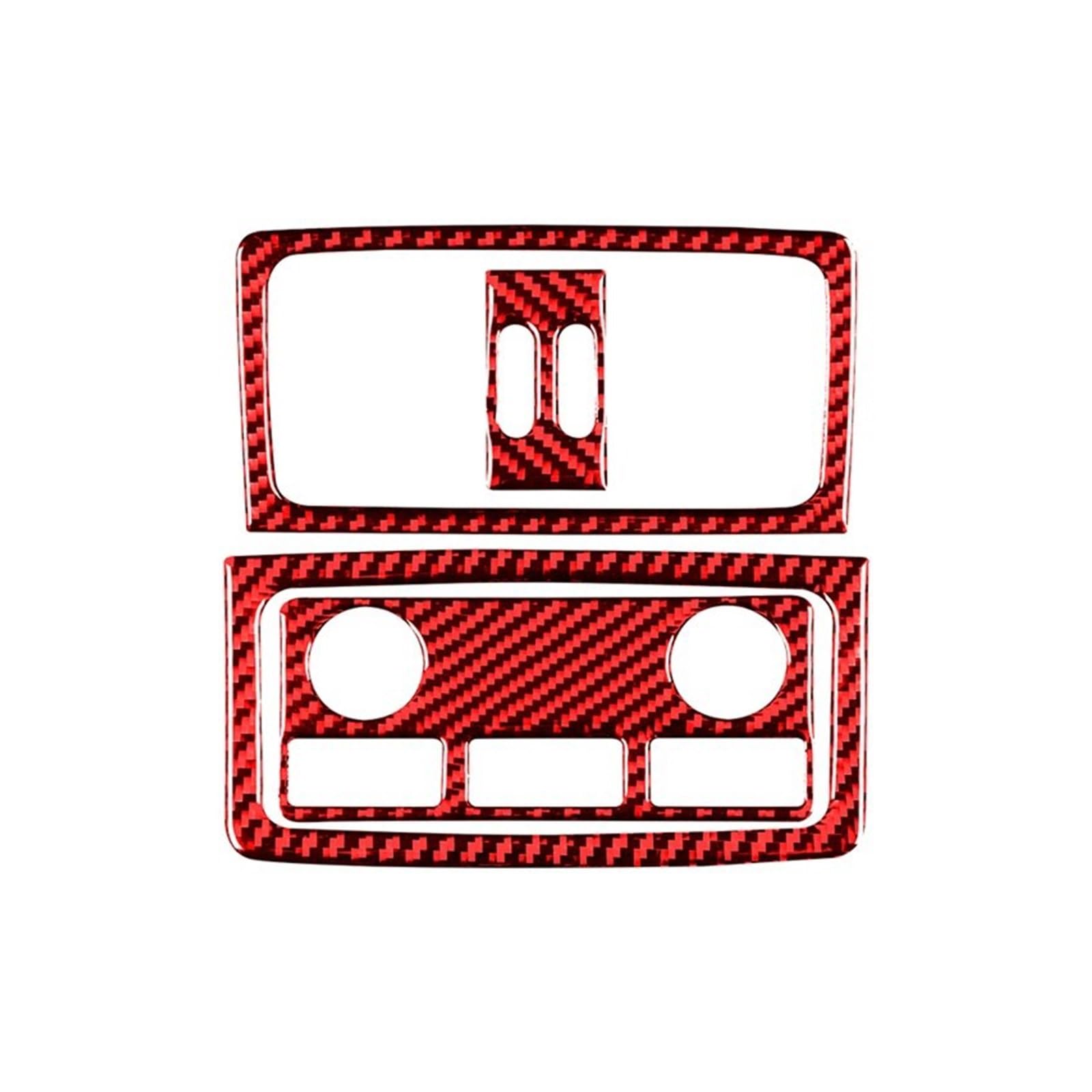 Innenverkleidung Schaltblende Für 5 Serie Für E60 2004 2005 2006 2007 2008 2009 2010 Auto Carbon Fiber Innen Auto Hinten Auspuff Vent Panel Trim Rahmen Abdeckung Dekor(Style B(Red)) von XuYingBhd