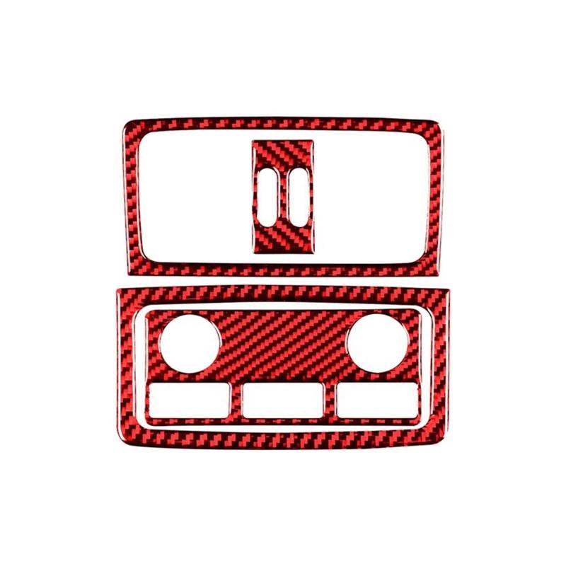 Innenverkleidung Schaltblende Für 5 Serie Für E60 2004 2005 2006 2007 2008 2009 2010 Auto Carbon Fiber Innen Auto Hinten Auspuff Vent Panel Trim Rahmen Abdeckung Dekor(Style B(Red)) von XuYingBhd