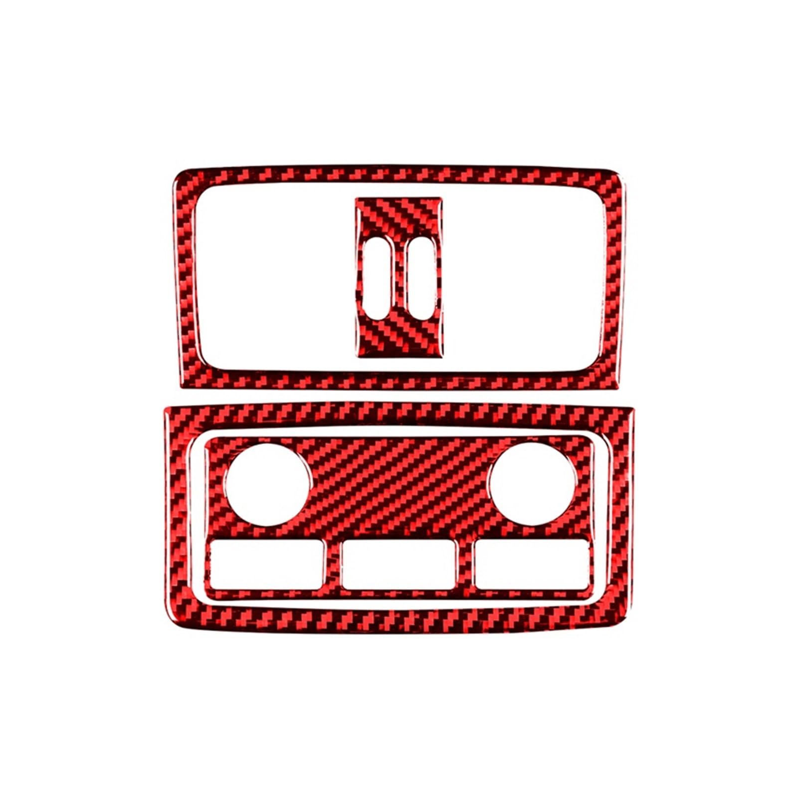 Innenverkleidung Schaltblende Für 5 Serie Für E60 2004 2005 2006 2007 2008 2009 2010 Auto Innen Auto Hinten Auspuff Vent Panel Trim Rahmen Abdeckung Dekor Aufkleber(Style B(Red)) von XuYingBhd