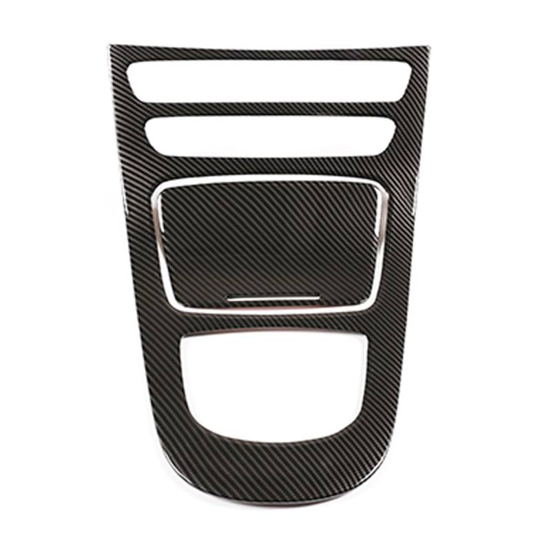 Innenverkleidung Schaltblende Für Benz Für E Klasse Für W213 2021 Konsole Getriebe Panel Rahmen Keine Uhr Version ABS Konsole Getriebe Shift Panel Abdeckung Trim Auto Decora(Carbon Fiber Pattern) von XuYingBhd