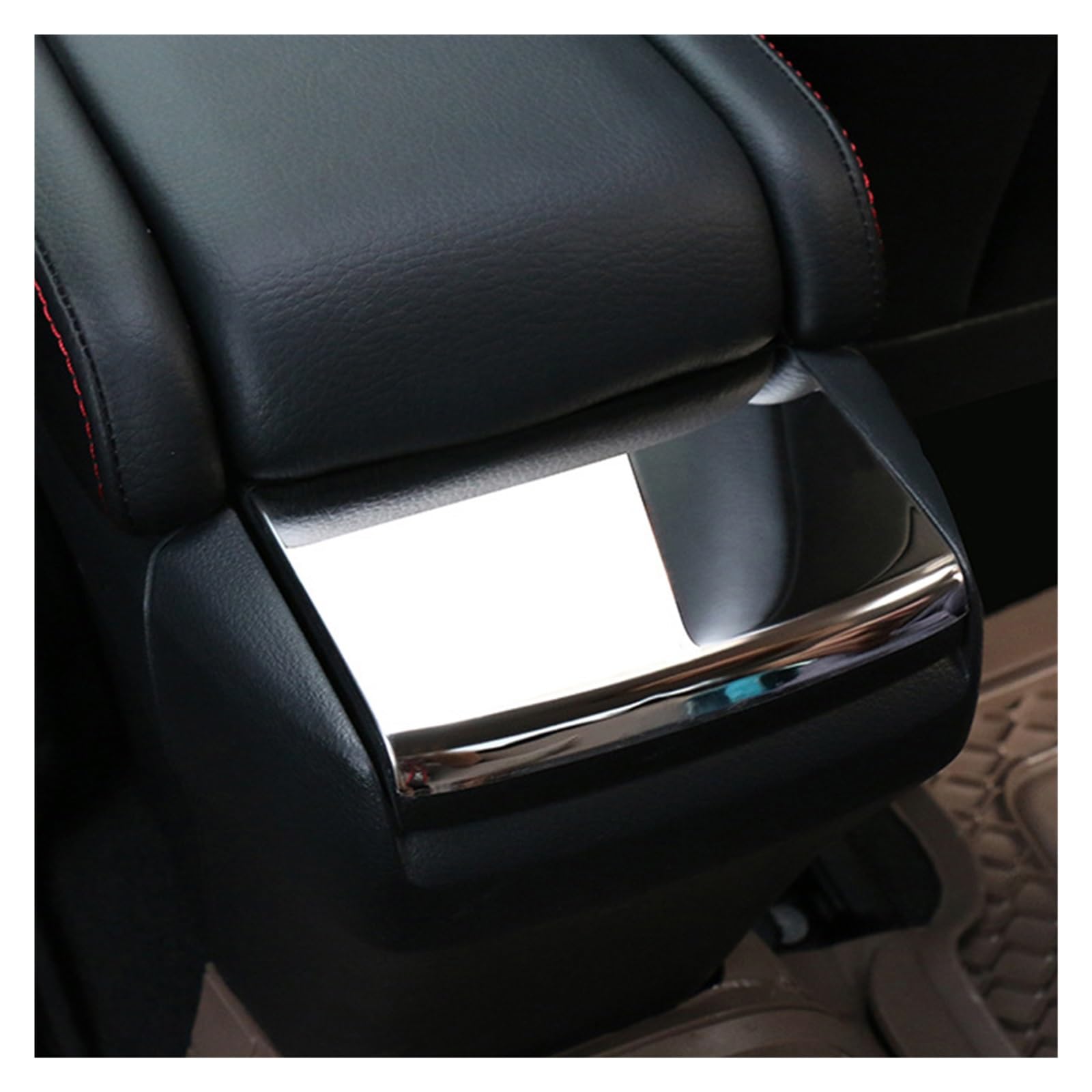 Innenverkleidung Schaltblende Für Civic Für 10th 2018 2019 2016 2017 Auto Zubehör Carbon Faser Auto Interior Center Konsole Armlehne Box Pailletten Abdeckung(Silver) von XuYingBhd