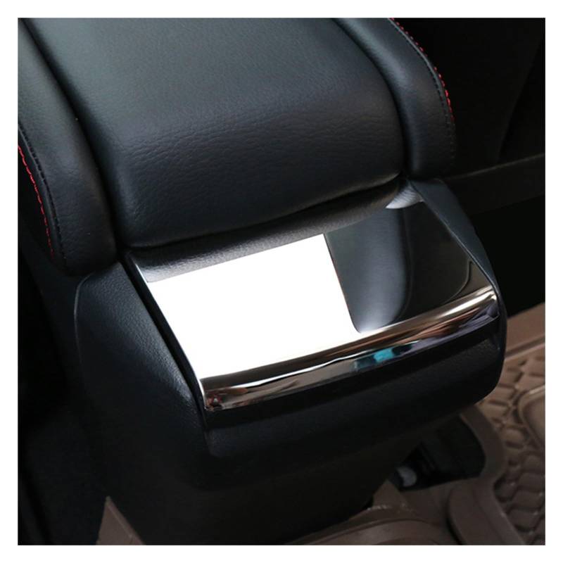 Innenverkleidung Schaltblende Für Civic Für 10th 2018 2019 2016 2017 Auto Zubehör Carbon Faser Auto Interior Center Konsole Armlehne Box Pailletten Abdeckung(Silver) von XuYingBhd