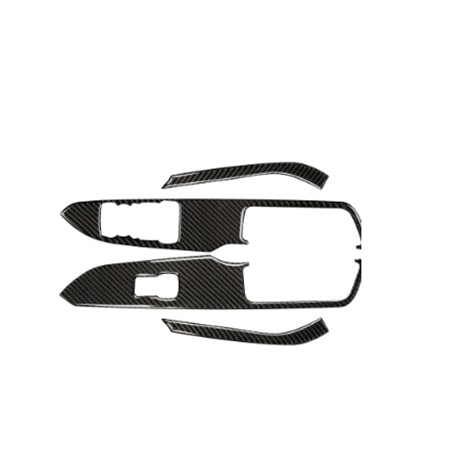 Innenverkleidung Schaltblende Für Ford Für Mustang Für GT 2015 2016 2017 2018 2019 2020 2021 Auto Windows Hebe Schalter Control Panel Dekoration Abdeckung Trim Aufkleber(Black(RHD)) von XuYingBhd