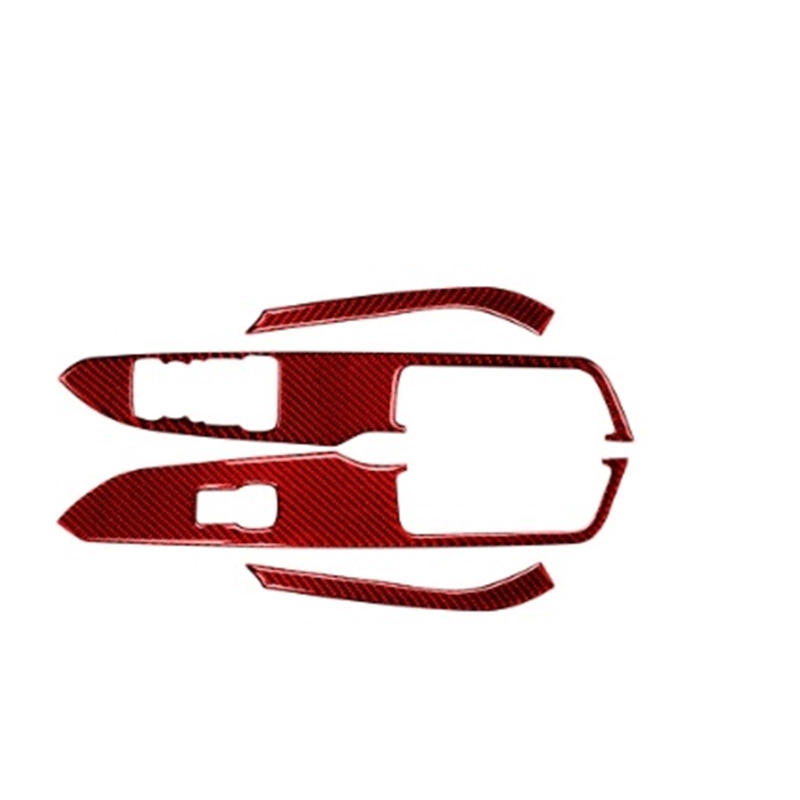 Innenverkleidung Schaltblende Für Ford Für Mustang Für GT 2015 2016 2017 2018 2019 2020 2021 Auto Windows Hebe Schalter Control Panel Dekoration Abdeckung Trim Aufkleber(Red(RHD)) von XuYingBhd