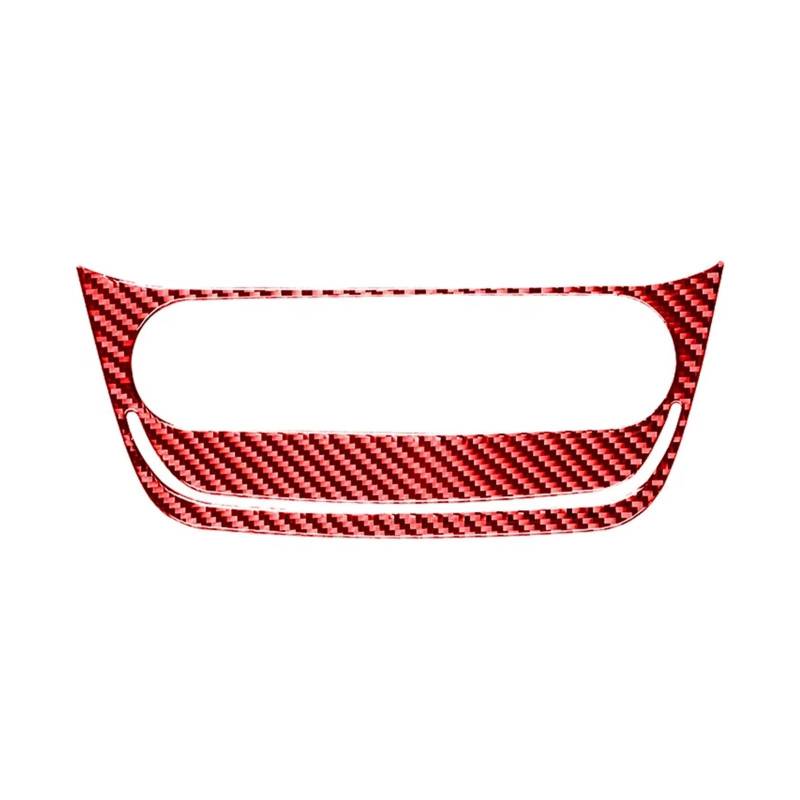 Innenverkleidung Schaltblende Für Nissan Für Sentra 2016 2017 2018 2019 Carbon Fiber Innen Zentrale Steuerung Klimaanlage Schalter Knob Panel Rahmen Dekoration Aufkleber(Red) von XuYingBhd