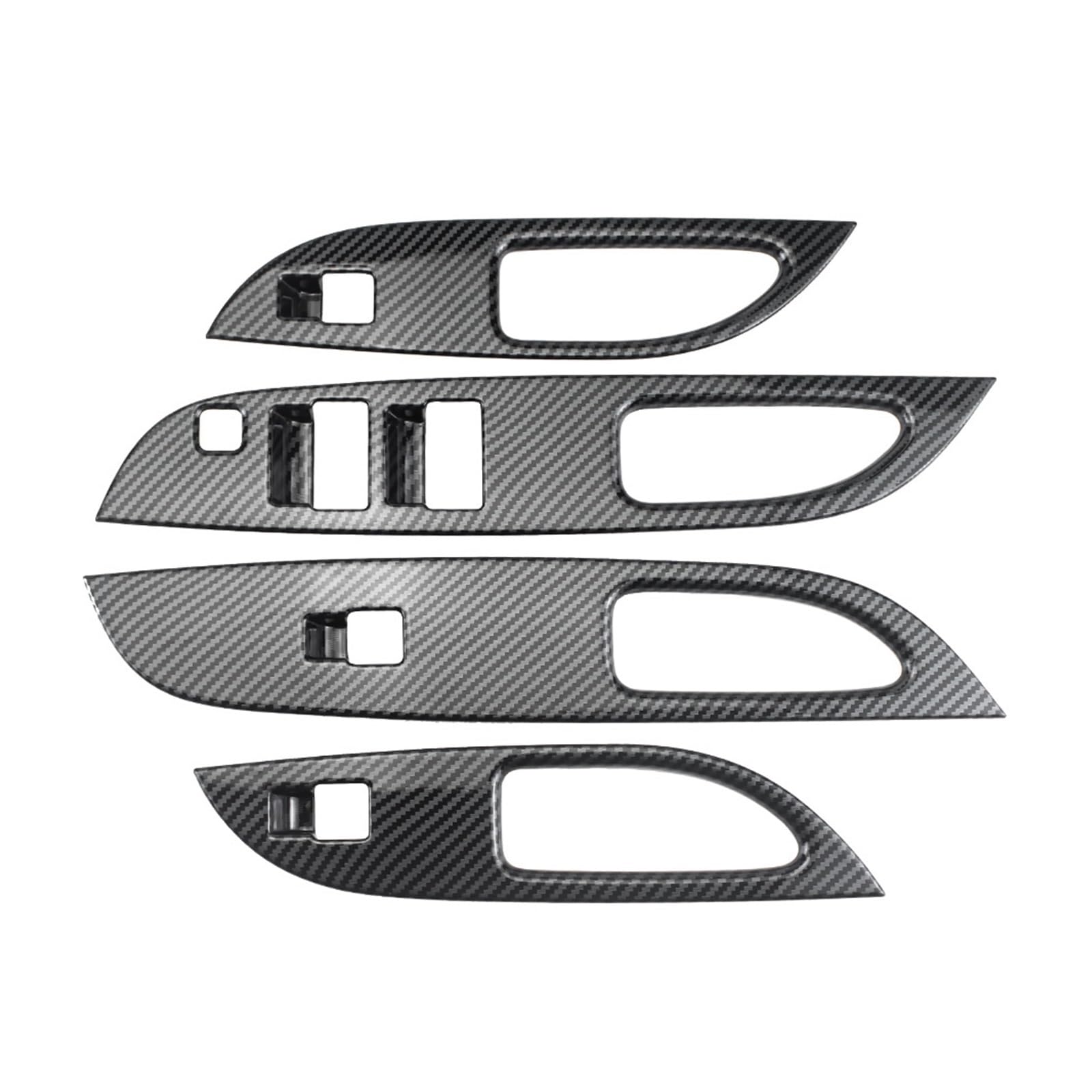 Innenverkleidung Schaltblende Für Strada Für Triton Für L200 2019 2020 2021 2022 4 Stück ABS Carbon Faser Farbe Fensterheber Schalter Taste Panel Abdeckung Trim(Left Hand Drive) von XuYingBhd