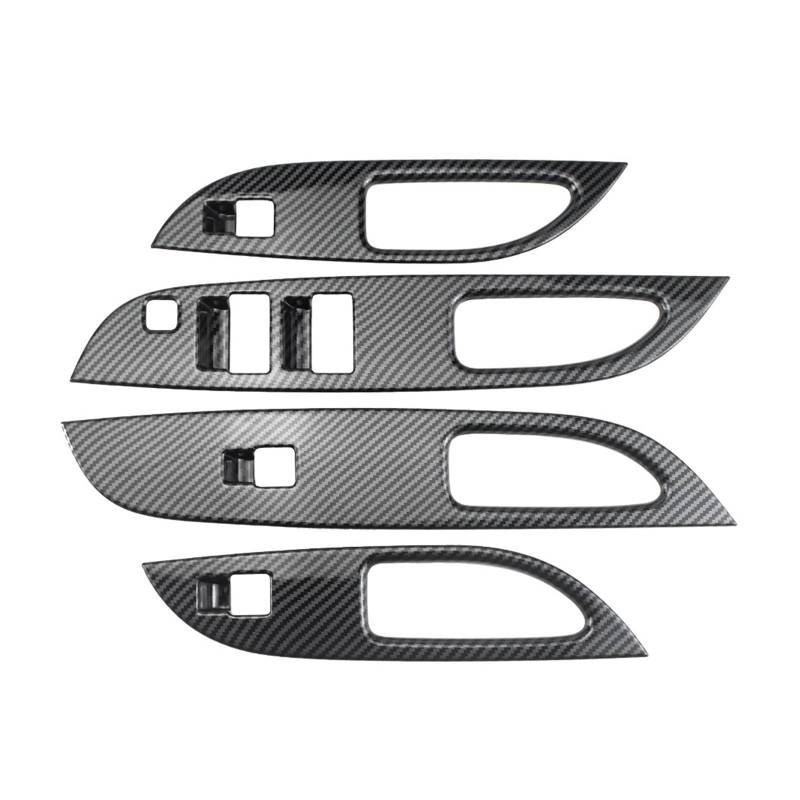 Innenverkleidung Schaltblende Für Strada Für Triton Für L200 2019 2020 2021 2022 4 Stück ABS Carbon Faser Farbe Fensterheber Schalter Taste Panel Abdeckung Trim(Left Hand Drive) von XuYingBhd