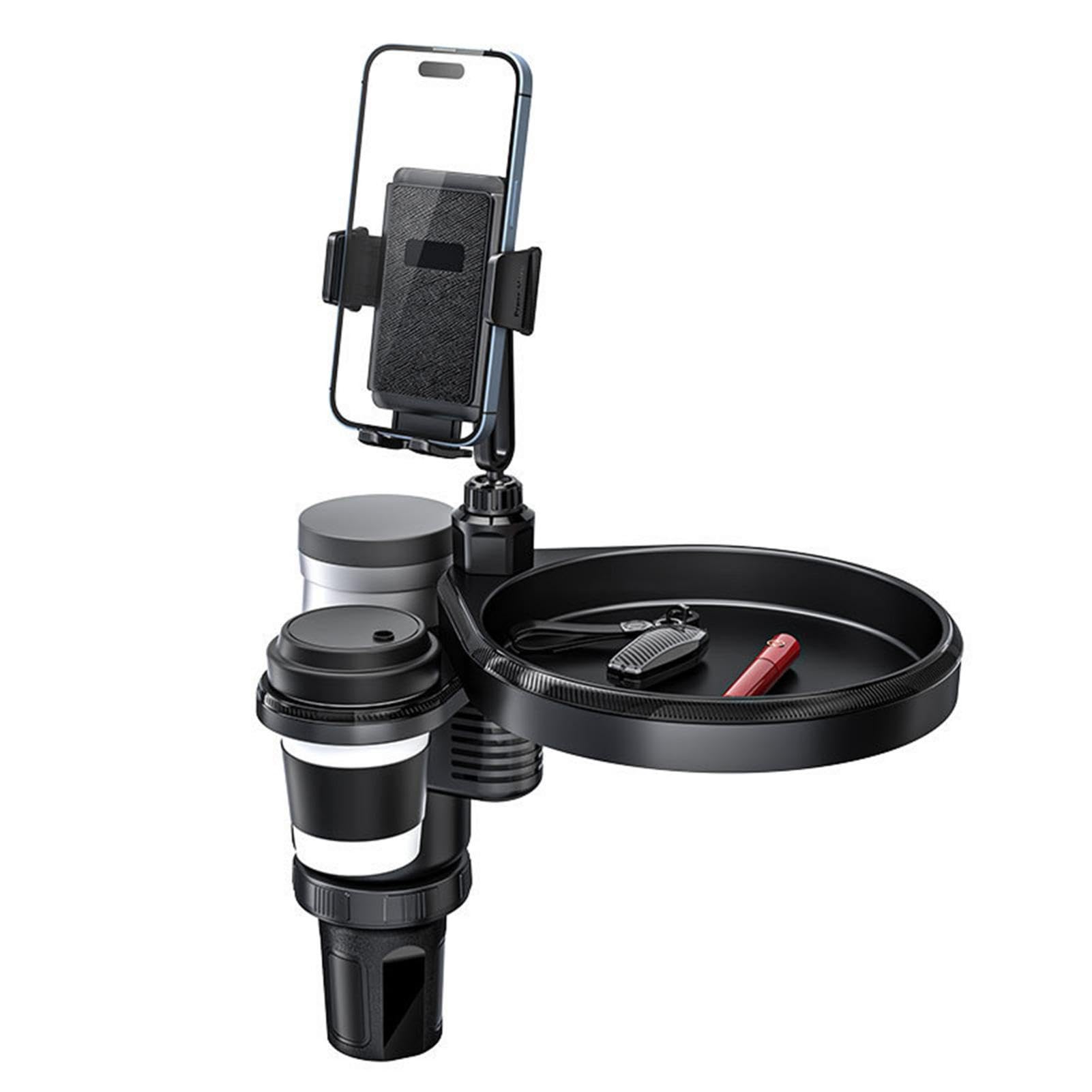 Getränkehalter Auto Mit Handyhalter - 3 In 1 Becherhalter Auto Adapter Mit Handyhalter & Essenstablett - Getränkehalter Auto Verlängerung Becherhalter Autozubehör Für Getränke, Snacks, Kaffee Getränkehalter Auto Mit Handyhalter - 3 In 1 Becherhalter Auto Adapter Mit Handyhalter & Essenstablett - Getränkehalter Auto Verlängerung Becherhalter Autozubehör Für Getränke, Snacks, Kaffee von Xujuika