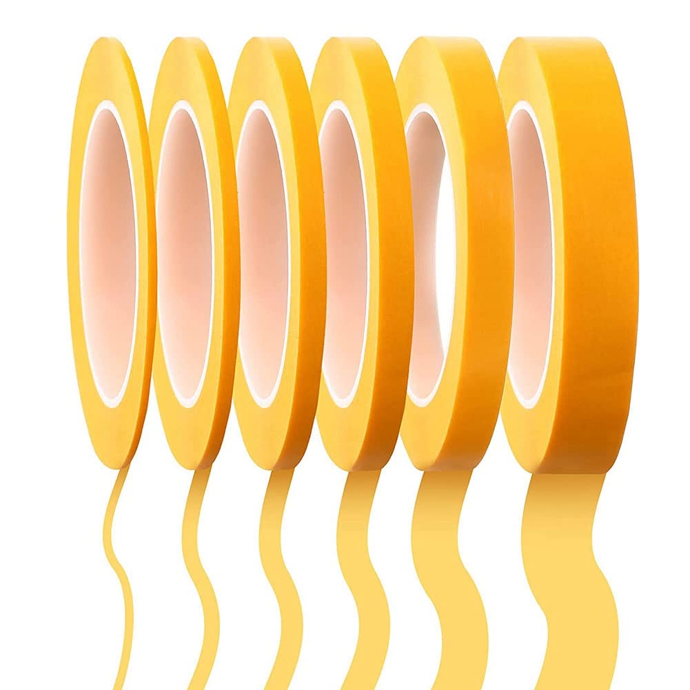 Xusywdm 6 Rollen Tape 1/16,7/10,1/8,1/4,1/2,3/4 X 55 Meter, Fineline Klebeband, Maler Automobil Klebeband Xusywdm 6 Rollen Tape 1/16,7/10,1/8,1/4,1/2,3/4 X 55 Meter, Fineline Klebeband, Maler Automobil Klebeband von Xusywdm