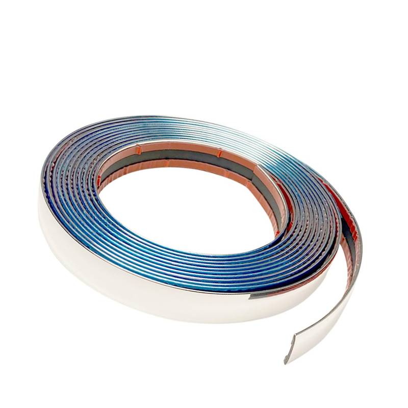 Xvbhaq Chrom Zierstreifen, Silber, Spiegelband, Chromleiste, Selbstklebend, Auto, Motorrad Dekoration für Karosserieseite, Türfensterkante, Stoßstange (20mmx5m) von Xvbhaq