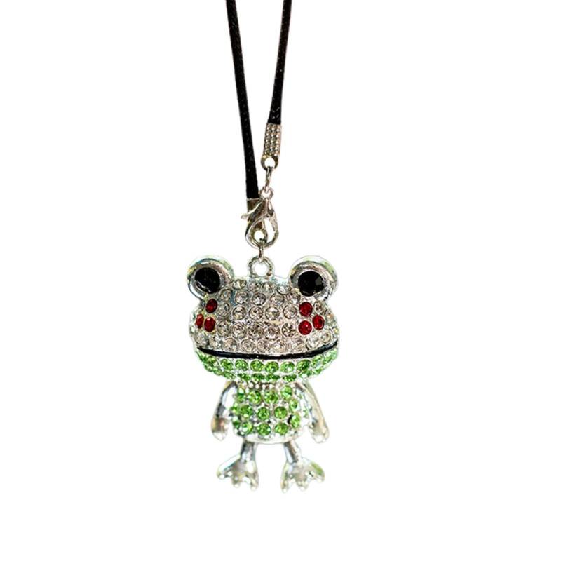 Xvilmaun Froschschaukel-Rückspiegel, Autodekoration | Mit Strass-Auto-Armaturenbrett- - Lustige Autodekoration, süßes -, exquisites -Autozubehör für Rucksack von Xvilmaun
