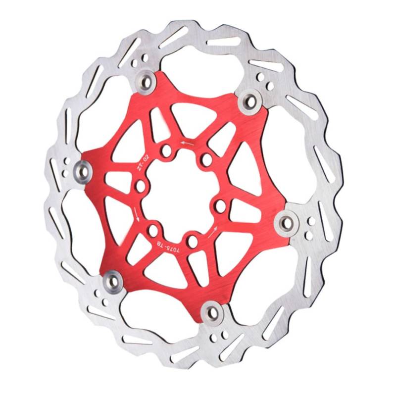 Radscheibenscheibenscheibenbremsrad Fahrradmitte Lock Stahl Aluminiumlegierung rot 180 -mm -Mountainbike MTB von Xweptuy