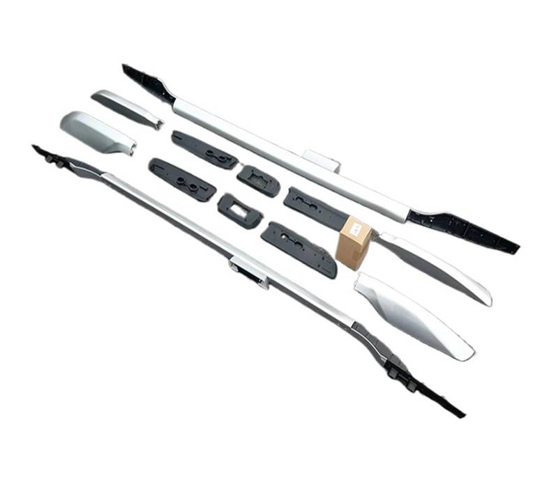 Dachträger Für Land Für Cruiser Für Prado FJ120 2003-2009 Schienenstange Gepäckträgerstangen Obere Querstangenträger Schienenwagendachträger Dachgepäckträger(Roof Rack Silver) von Xwthsch
