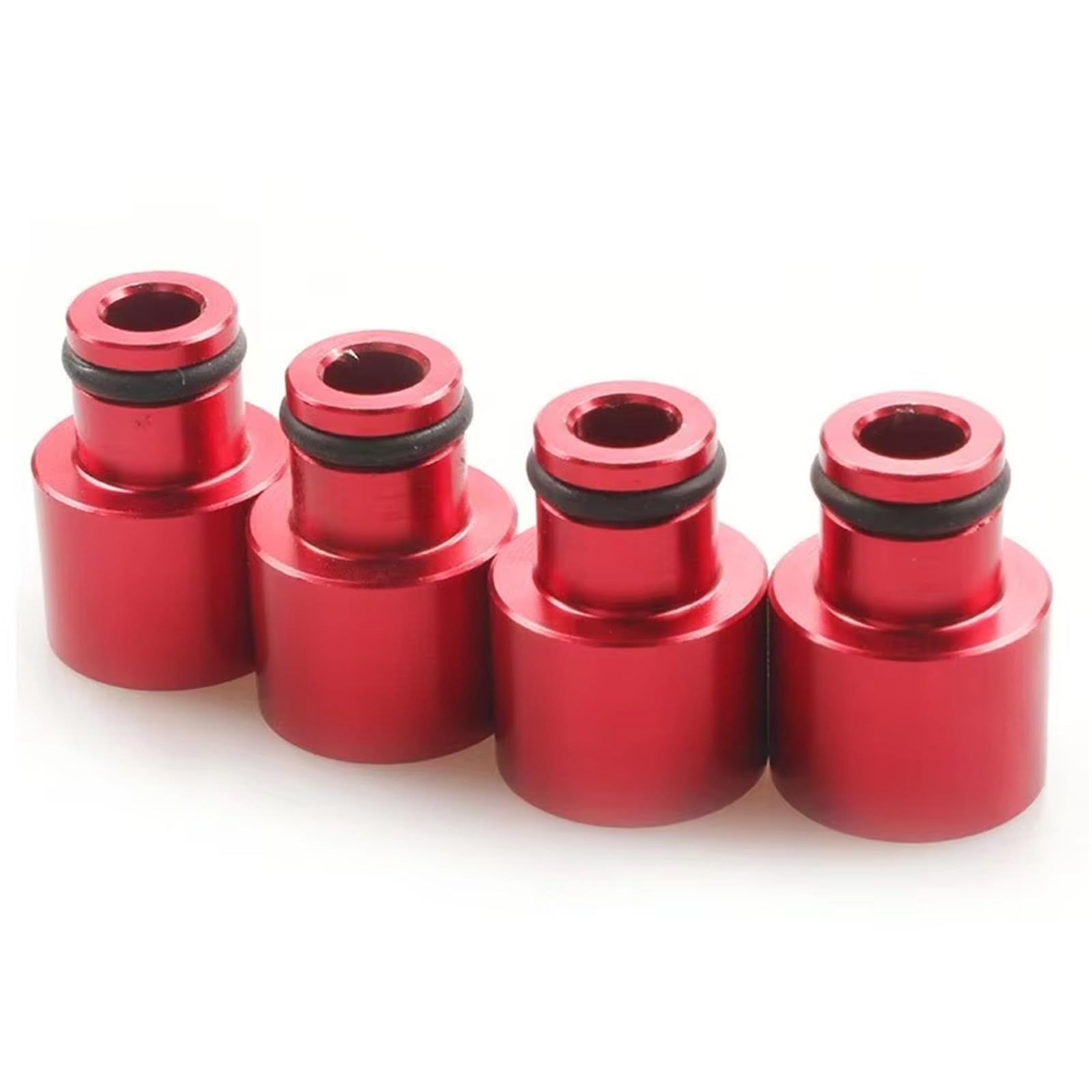 Einspritzdüse Für Civic Für Integra B/D Für Serie B16 B18 D16Z D16Y 4 STÜCK Kraftstoffeinspritzer-Hut-Adapter Kraftstoffeinspritzer-Hut-Adapter Kraftstoff Injektor Düse(Red) von Xwthsch