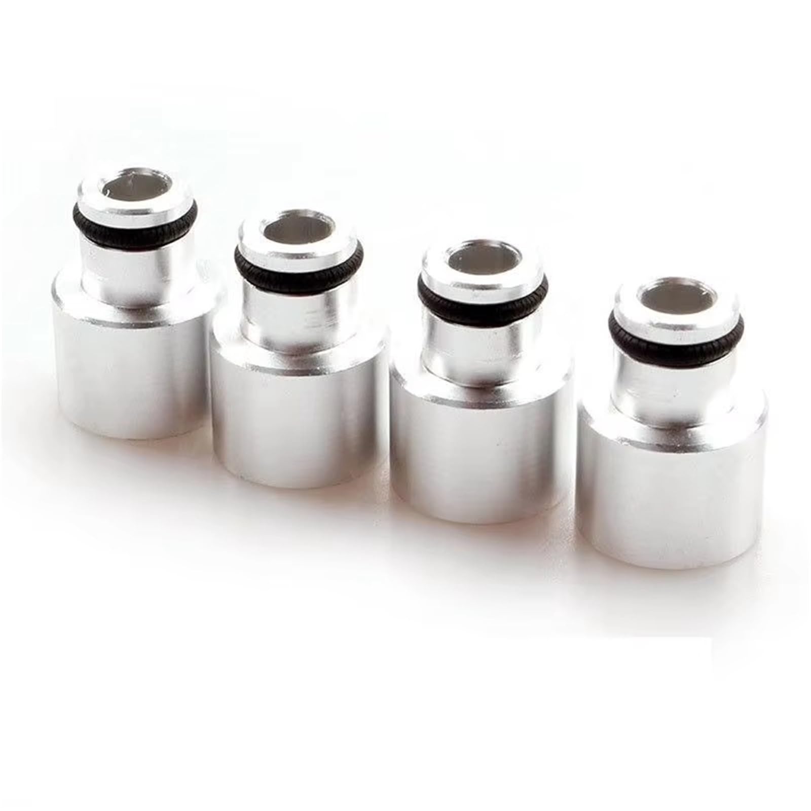 Einspritzdüse Für Civic Für Integra B/D Für Serie B16 B18 D16Z D16Y 4 STÜCK Kraftstoffeinspritzer-Hut-Adapter Kraftstoffeinspritzer-Hut-Adapter Kraftstoff Injektor Düse(Silber) von Xwthsch