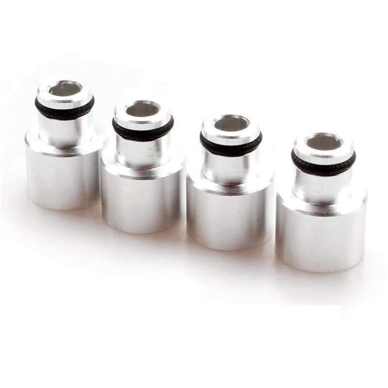 Einspritzdüse Für Civic Für Integra B/D Für Serie B16 B18 D16Z D16Y 4 STÜCK Kraftstoffeinspritzer-Hut-Adapter Kraftstoffeinspritzer-Hut-Adapter Kraftstoff Injektor Düse(Silber) von Xwthsch