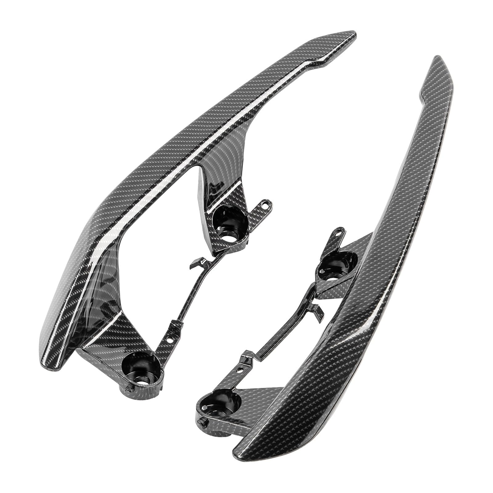 Hinterradgepäckträger Für X-MAX 300 Für Xmax 300 X Für MAX 300 2023 2024 Motorradgriff Haltegriff Schiene Armlehne Hinterer Passagiergriffgriff Motorrad-Gepäckträger(Carbon Fiber Look) von Xwthsch
