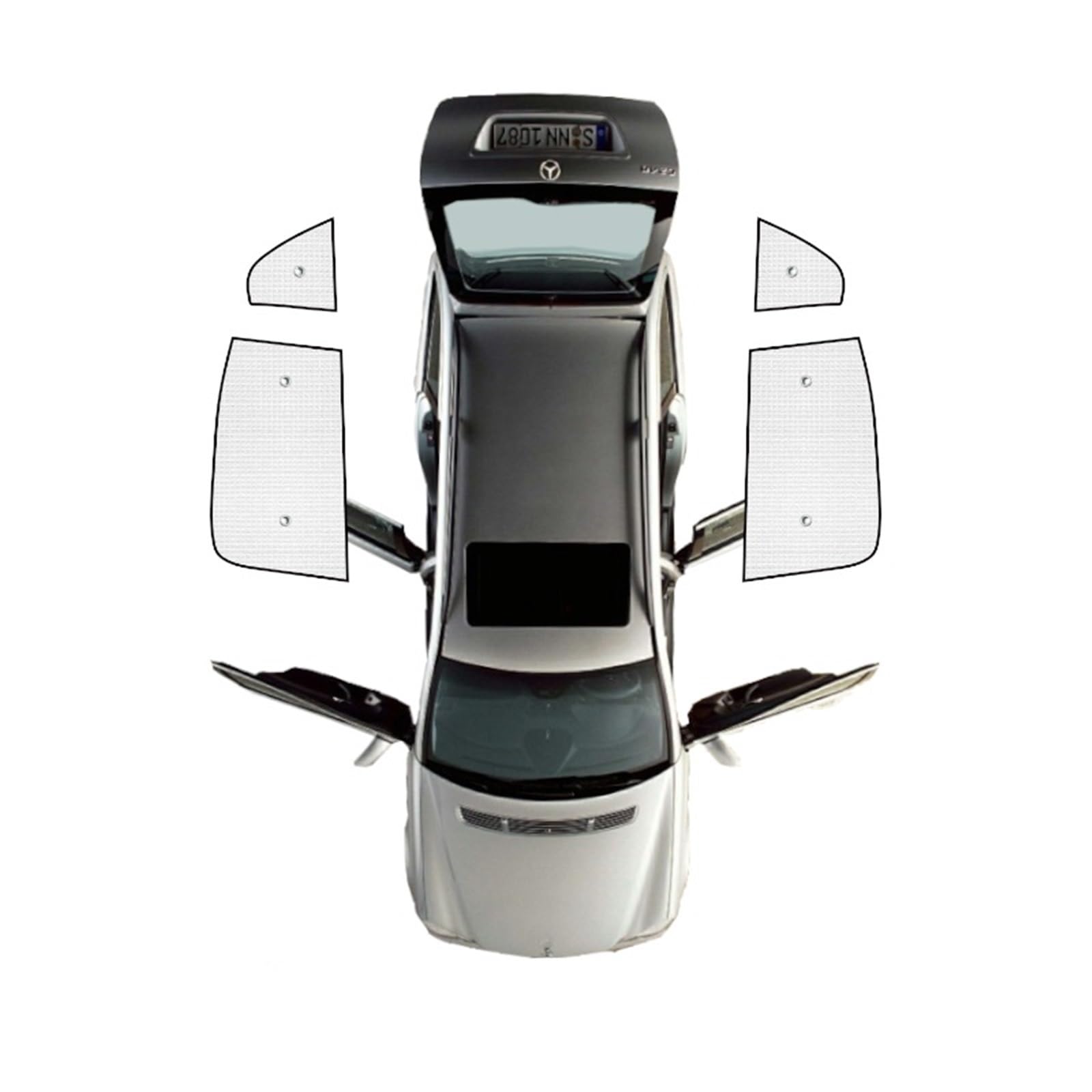 Xwthsch Autoscheiben Sonnenschutz Für Toyota Für Corolla E210 Für Touring Sport 2018~2023 Auto-Anti-UV-Fenstervisierabdeckungen Auto-Vollfenster-Sonnenschutz(Rear Windows) von Xwthsch