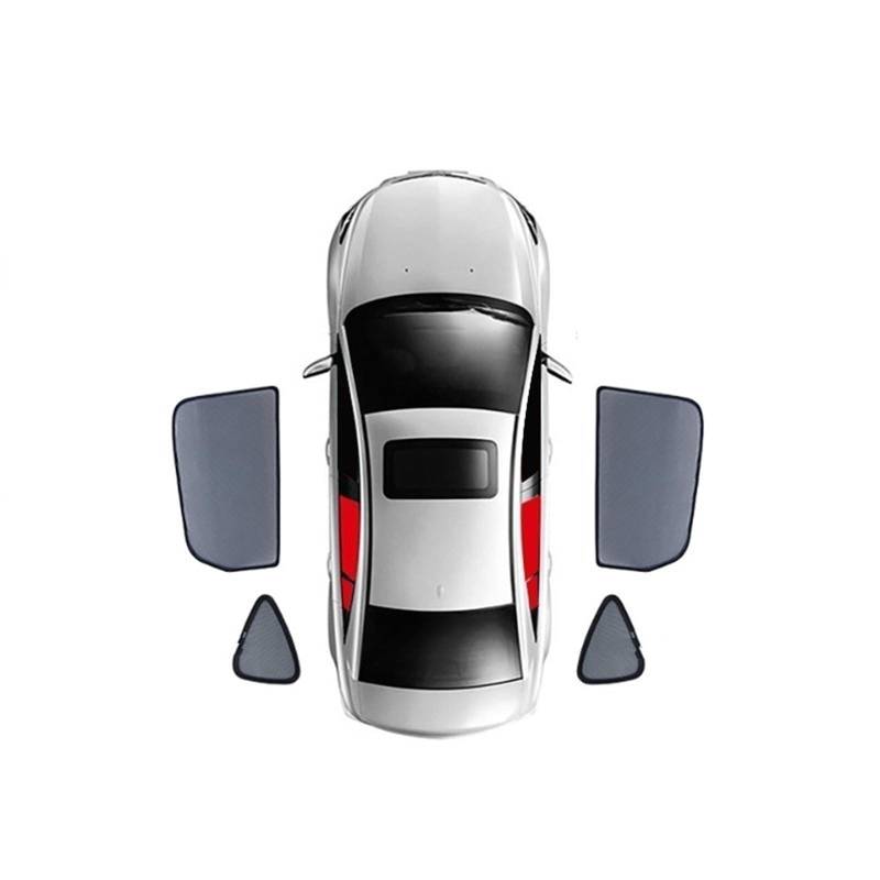Xwthsch Autoscheiben Sonnenschutz Für X3 E83 2003-2010 E 83 Magnetischer Auto-Sonnenschutzschild Frontscheibenvorhang Hinteres Seitenfenster Mesh Sonnenschutzvisier(4Piece Rear Trian) von Xwthsch