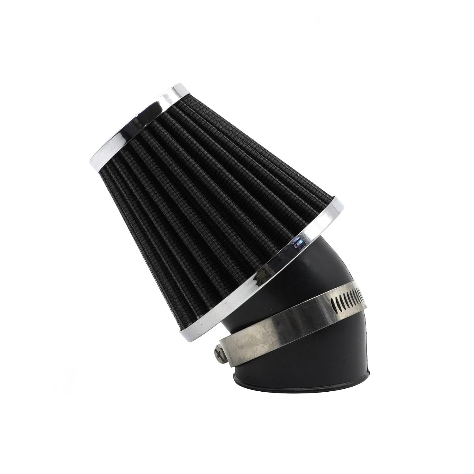 Auto Ansaugschlauch 48mm Motorrad Sport Kaltlufteinlassfilter Modifikation Universal Vergaser Roller Zubehör Air Mushroom Reiniger Filter Lufteinlassschlauch(Schwarz) von Xxiucj
