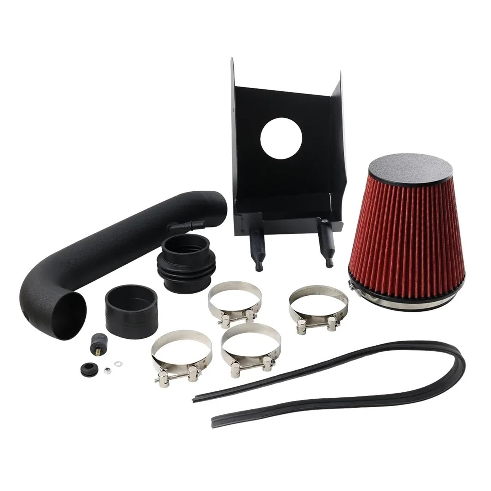 Auto Ansaugschlauch Für Jeep Für Wrangler JL 18-23 Für Gladiator JT 20-23 3.6L Motorteile 10479 Kaltluftansaugrohrfilter Hitzeschild-Kit Lufteinlassschlauch(Schwarz) von Xxiucj
