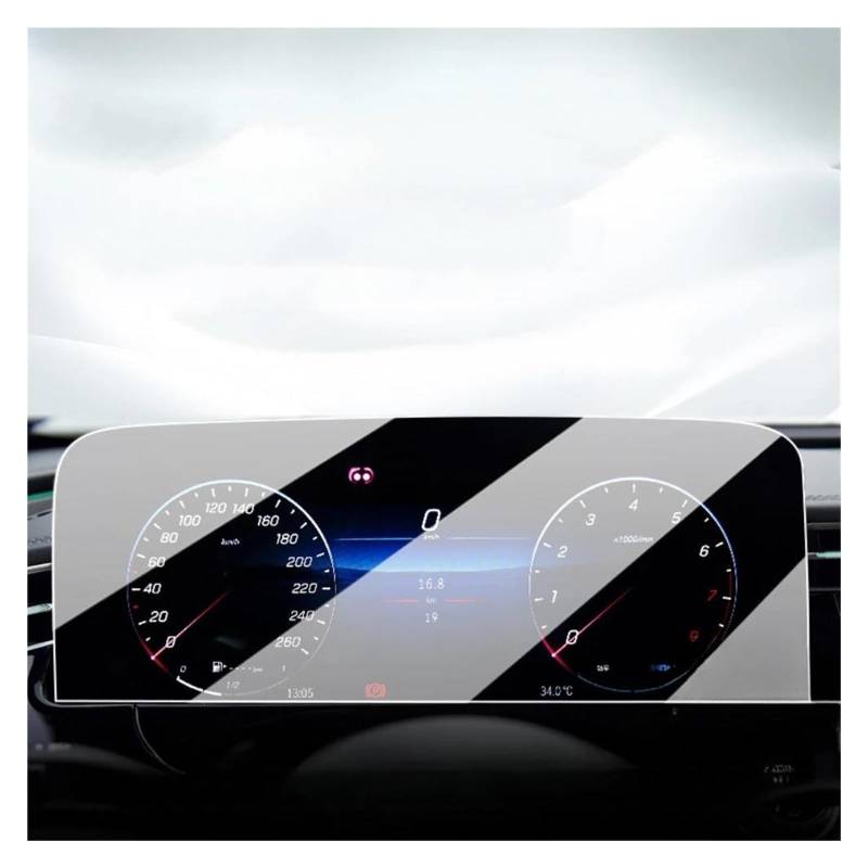 Auto Displayschutzfolie Für Benz Für E-Klasse 300 W214 2025 2024 Innen Zubehör Center Konsole GPS Navigation Bildschirm Gehärtetes Glas Schutz Film Navigation Schutzfolie(C) von Xxiucj